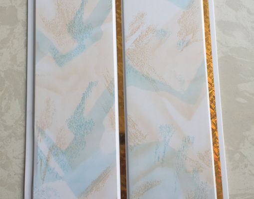 Papan Tahan Air Untuk Kamar Mandi / Waterproof Ceiling Panel Kamar Mandi Dengan Garis Emas