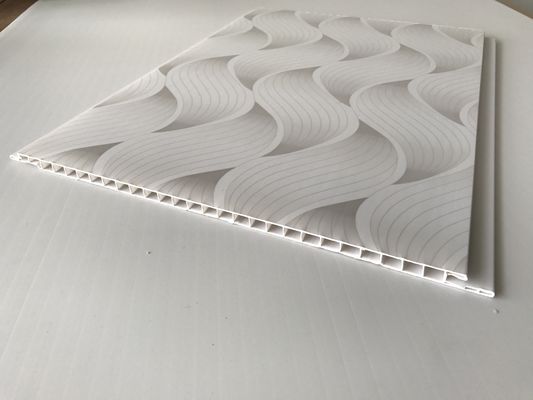 Desain warna populer Panel PVC untuk langit-langit dan dinding Wave Printed Pvc Bathroom Wall Panels Waterproof Panel Board Untuk kamar mandi