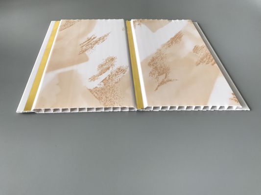 Garis Emas Lebar Panel Dinding Tahan Air Untuk Kamar Mandi Cladding 250mm