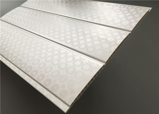 Tiga Melingkar Busur Pvc Dinding Panel Putih Laminate Desain 8mm Ketebalan