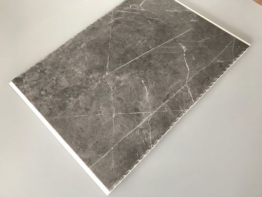 High Impact Resistant Pvc Garage Wall Panels Untuk Dekorasi Dalam Ruang Panel dinding serat bambu warna Marmer