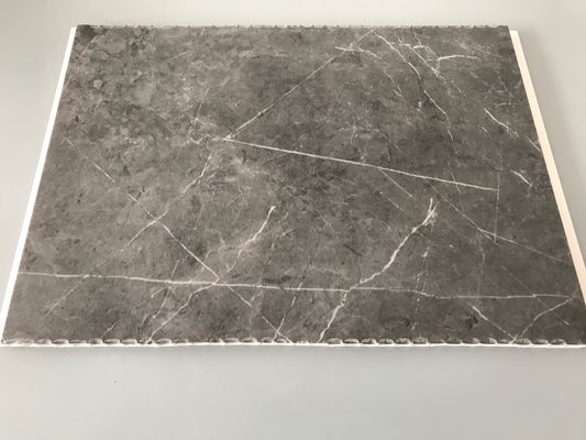 High Impact Resistant Pvc Garage Wall Panels Untuk Dekorasi Dalam Ruang Panel dinding serat bambu warna Marmer