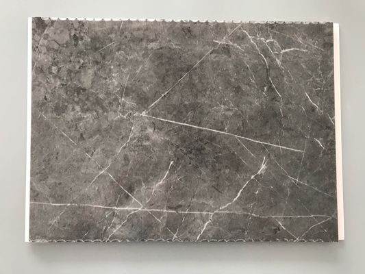 High Impact Resistant Pvc Garage Wall Panels Untuk Dekorasi Dalam Ruang Panel dinding serat bambu warna Marmer