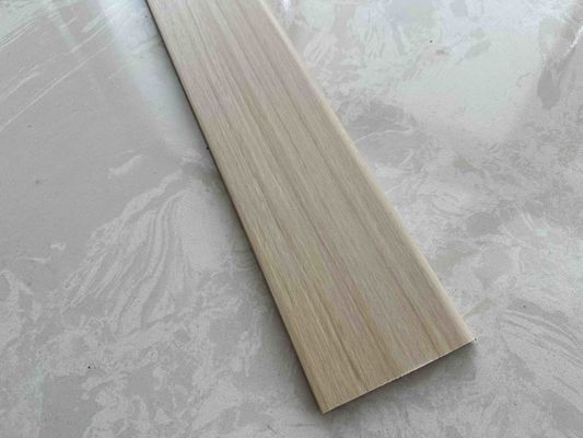 Anti Scratch Flexible Wooden Color PVC Skirting Line For Low Maintenance Protection