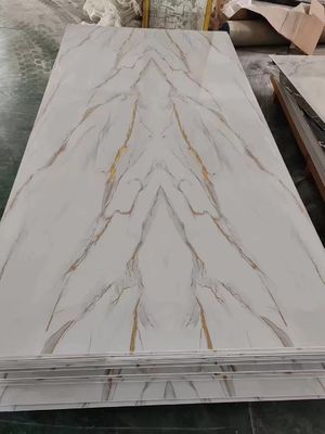 Lembar marmer UV ketebalan 3 mm PVC solid penutup untuk latar belakang