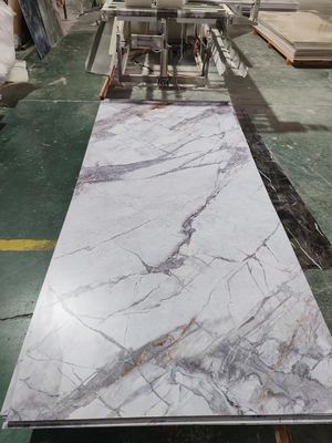 Lembar marmer UV ketebalan 3 mm PVC solid penutup untuk latar belakang