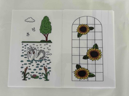 Warna Polystyrene Lembar Plastik Dekoratif Pintu Panel Partisi Pintu Plastik Panel Dekoratif Printing PS Lembar