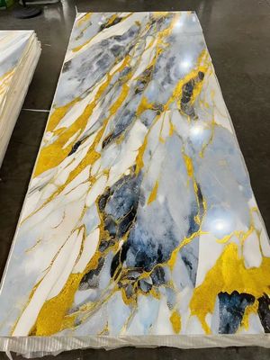 High Glossy Waterproof Uv Coated Marble Wall Panel For Interior Wall