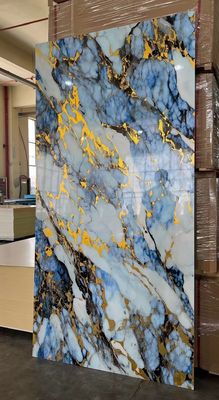 High Glossy Waterproof Uv Coated Marble Wall Panel For Interior Wall