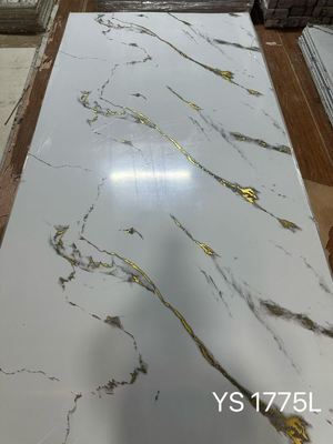 2.8mm Modern PVC uv marble sheets Easy Install SPC Wall Panel Luxury For Interior Decorative