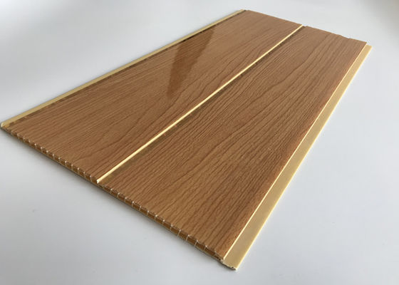 Tengah Alur Pencetakan Panel Kayu PVC Menghapus Permukaan Bersih Tahan Api