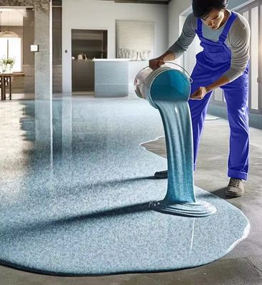 Mudah Membangun Bahan Lantai Epoxy Self-leveling Paint Untuk Lantai Industri Epoxy Resin Warna Pasir Dekoratif Lantai