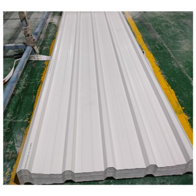 Kapas Kalsium Karbonat Putih 1070mm Genteng Atap UPVC 2mm Tinggi Crest Termoacoustic UPVC Ecoroof Roofing System Populer Amerika Latin