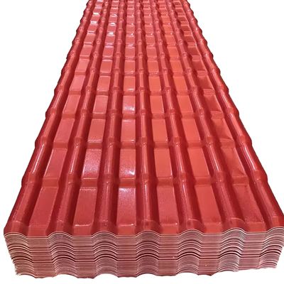 ASA Coating Kolonial Tejas PVC UPVC atap lembaran Bahan Bangunan atap luar Spanyol PVC Wave Synthetic Resin Tiles